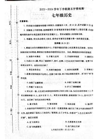 河南省平顶山郏县2023_2024学年部编版七年级下册历史期末测试题