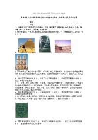 [历史]湖南省长沙市中雅培粹学校2022-2023学年九年级上学期第三次月考历史试卷