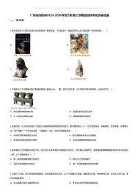[历史]广东省深圳市2023-2024学年九年级上学期适应性考试历史试题