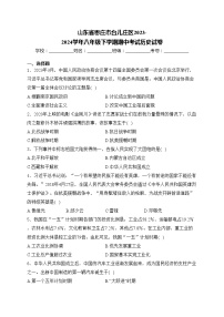 山东省枣庄市台儿庄区2023-2024学年八年级下学期期中考试历史试卷(含答案)