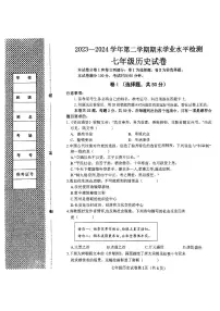 河北省邯郸市武安市2023-2024学年七年级下学期期末历史试卷