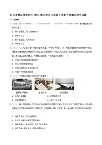 山东省青岛市市北区2023-2024学年八年级下学期7月期末历史试题
