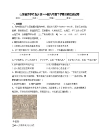 山东省济宁市金乡县2024届九年级下学期三模历史试卷(含答案)