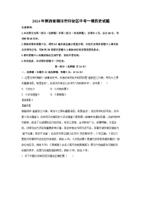 [历史][一模]2024年陕西省铜川市印台区中考一模试题(解析版)