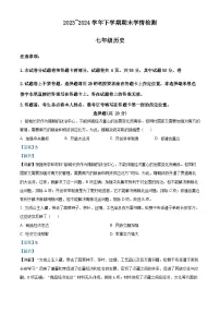 河南省平顶山郏县2023~2024学年部编版七年级下册历史期末测试题（解析版）