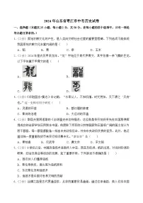 2024年山东省枣庄市中考历史试卷（附答案）