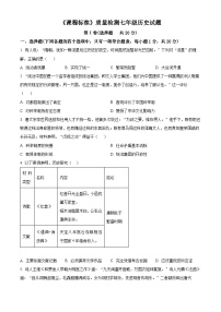 山东省济宁市泗水县2023-2024学年七年级下学期期中考试历史试题（原卷版）
