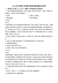 湖南省张家界市桑植县2023-2024学年九年级上学期期中考试历史试卷（解析版）