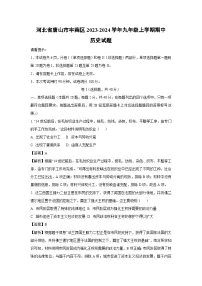 【历史】河北省唐山市丰南区2023-2024学年九年级上学期期中试题（解析版）