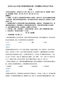 2024年四川省达州市中考历史真题（解析版）