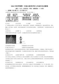 [历史]安徽省六安市第九中学2024～2025学年九年级上学期10月月考试题(有答案)