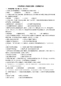 广东省区惠州市惠阳区半岛学校2024-2025学年九年级上学期10月月考历史试题(无答案)