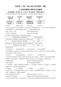 [历史]安徽省宣城市皖东南“六校”2024～2025学年部编版九年级上学期学情第一次联合调研月考试题(有答案)