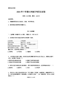 湖南省邵阳市新宁县十校2024-2025学年九年级上学期10月期中历史试题(002)