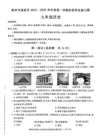 陕西省榆林市高新区2024-2025学年九年级上学期期中历史试题