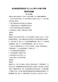 四川省宜宾市叙州区2022-2023学年八年级下学期期末历史试卷(解析版)