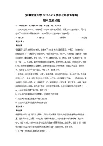 安徽省池州市2023-2024学年七年级下学期期中历史试卷（解析版）