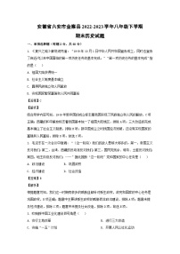 安徽省六安市金寨县2022-2023学年八年级下学期期末历史试卷(解析版)