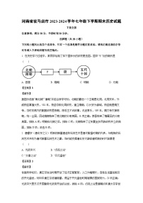 河南省驻马店市2023-2024学年七年级下学期期末历史试卷(解析版)