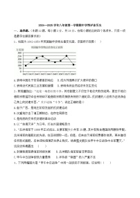 河北省邢台市威县2024-2025学年八年级上学期11月期中历史试题