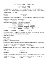 山东省枣庄市滕州市2024-2025学年八年级上学期期中考试历史试题