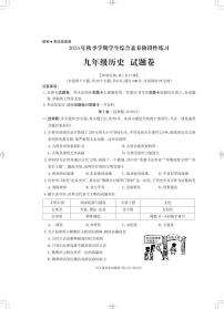 云南省昭通市永善县2024-2025学年九年级上学期11月期中历史试题