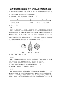 江苏省南京市2024-2025学年七年级上学期期中历史试卷（解析版）