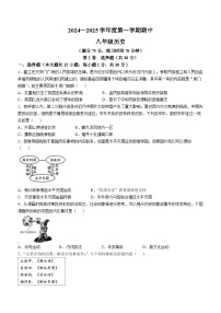 山西省忻州市2024-2025学年八年级上学期期中历史试题