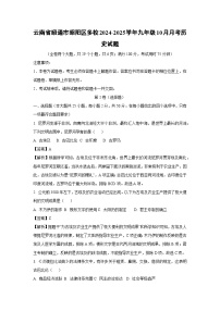 云南省昭通市昭阳区多校2024-2025学年九年级上学期10月月考历史试卷（解析版）