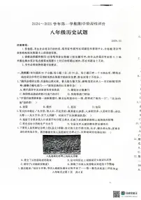 河南省濮阳市范县2024-2025学年八年级上学期11月期中历史试题