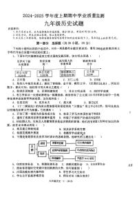 河南省信阳市息县2024-2025学年九年级上学期11月期中历史试题