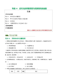 2025年中考历史一轮复习（练习）专题08 近代化的早期探索与民族危机的加剧（解析版）