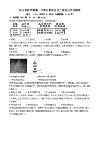 安徽省六安市第九中学2024-2025学年九年级上学期10月月考历史试题