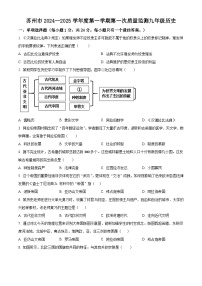 江苏省苏州市2024-2025学年九年级上学期第一次月考历史试题（含解析）