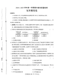 河南省许昌市襄城县2024-2025学年九年级上学期11月期中历史试题