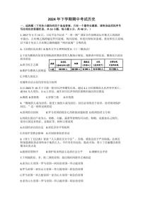 湖南省娄底市2024—2025学年九年级(上)期中历史试卷(含答案)