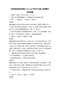 2024-2025学年江苏省盐城市盐都区九年级(上)期中历史试卷(解析版)