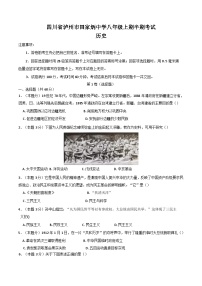 四川省泸州市田家炳中学2024-2025学年八年级上学期11月期中历史试题