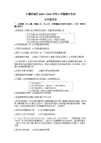 湖北省十堰市2024-2025学年部编版九年级历史上学期期中考试题