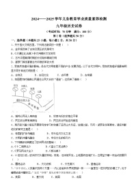 山东省德州市陵城区2024-2025学年九年级上学期期中历史试题