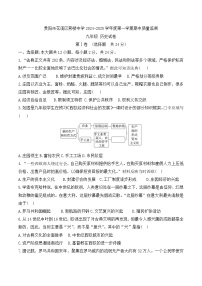 贵州省贵阳市花溪区燕楼中学2024-2025学年部编版九年级上学期11月期中历史试题