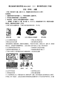 重庆市九龙坡区四川外国语大学附属外国语学校2024-2025学年九年级上学期期中历史试题(无答案)