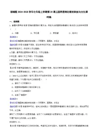 初中历史人教版（2024）七年级上册（2024）第20课 三国两斤南北朝时期的科技与文化复习练习题