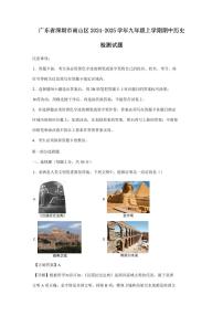 广东省深圳市南山区2024-2025学年九年级上学期期中历史检测试题（含答案）