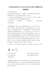 广西壮族自治区南宁市2024-2025学年九年级上学期期中历史检测试题（含答案）