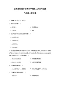 贵州省毕节市金沙县第四中学2024-2025学年九年级上学期12月月考历史试题（含答案）