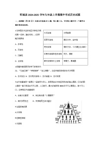 山东省菏泽市郓城县2024-2025学年九年级上学期期中考试历史试题（含答案）