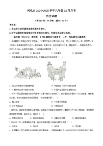江苏省泰州市兴化市2024-2025学年历史八年级第一学期12月月考试题（含答案）