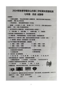 云南省文山壮族苗族自治州文山市第二学区2024-2025学年七年级上学期12月期末历史试题