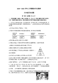 辽宁省沈阳市浑南区2024-2025学年九年级上学期期末学业测评历史试题（含答案）
